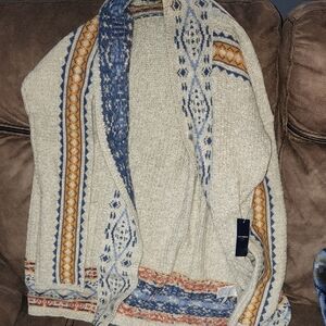 Lucky Brand Multicolor Patterned Cardigan
